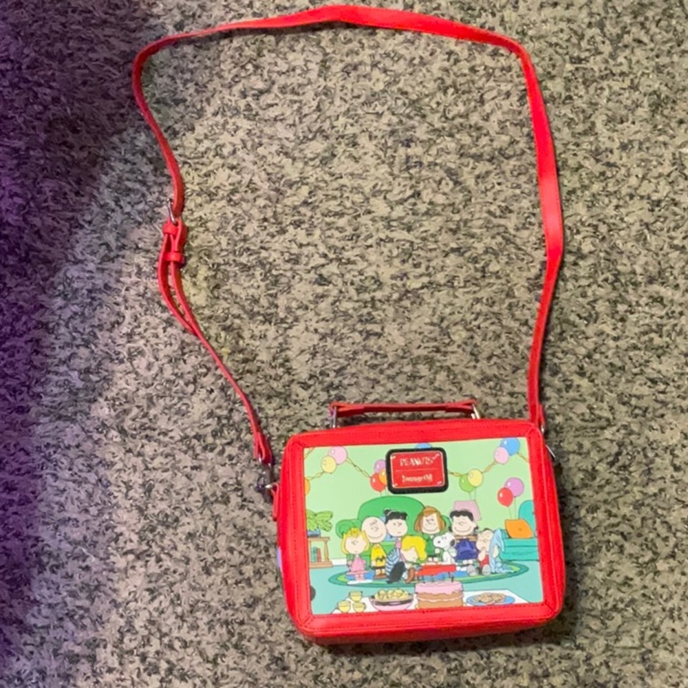 Loungefly Peanuts Charlie Brown Crossbody Bag.
